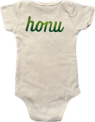 Hand-Painted Honu Organic Onesie